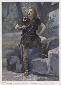 Jean de Reszke a Siegfried címszerepében (színes fotó)