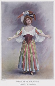 Jeanne Saulier Colombine szerepében a La Vieille Revue-ban (színes fotó) alkotó: French Photographer