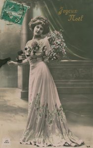 Boldog Karácsonyt. 1913-ban feladott képeslap. alkotó: French Photographer