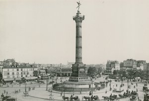 La Colonne de Juillet, Place de la Bastille, Július oszlopa, Bastille helye (fotómetszet) alkotó: French Photographer