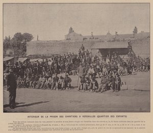 A párizsi kommün, a versailles-i Chantiers börtön belseje, Gyermeknegyed (f/w fotó) alkotó: French Photographer