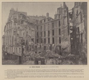 A párizsi kommün, a Vöröskereszt, Kilátás a rue du Cherche-Midi felől (f/w fotó) alkotó: French Photographer