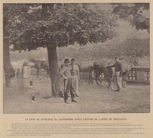 A párizsi kommün, a luxemburgi lovassági tábor a versailles-i hadsereg bevonulása után (f/w fotó) alkotó: French Photographer