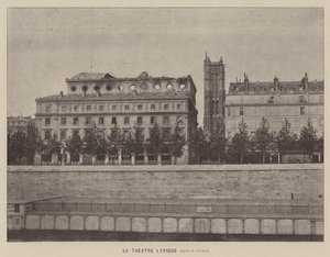 A Párizsi Kommün, Le Theatre Lyrique, május 25. után (f/w fotó) alkotó: French Photographer
