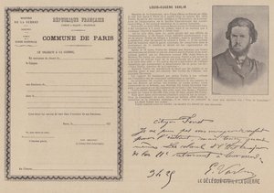 A Párizsi Kommün, Louis-Eugene Varlin (f/w fotó) alkotó: French Photographer