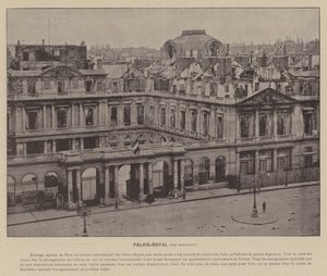 A Párizsi Kommün, Palais-Royal, külső nézet (f/w fotó) alkotó: French Photographer