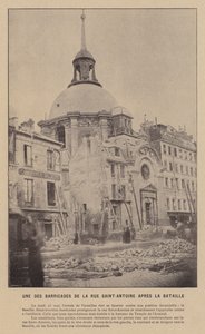 A párizsi kommün, a Rue Saint-Antoine egyik barikádja a csata után (f/w fotó) alkotó: French Photographer