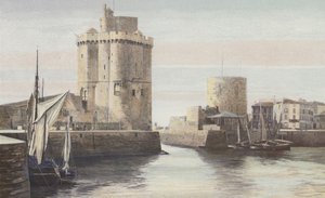 La Rochelle, bejárat a kikötőbe, Tour Saint-Nicolas, Tour de la Chaine alkotó: French Photographer