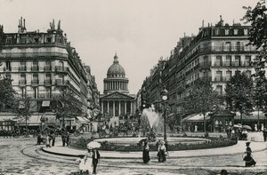 La Rue Soufflot et le Pantheon, The Soufflot Street és Pantheon (fotógravírozás) alkotó: French Photographer