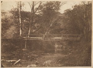 Tájkép fákkal és híddal,c. 1850 (fotó) alkotó: French Photographer