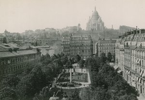 Le Square dAnvers et le Sacre-Coeur, Antwerps tér és a Sacre-Coeur (fotómetszet) alkotó: French Photographer