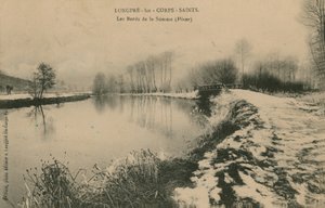 Longpre-les-Corps-Saints - a Somme partjai télen. 1913-ban feladott képeslap. alkotó: French Photographer
