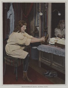 Mademoiselle Salle, második sujet, az öltözőjében (színes fotó) alkotó: French Photographer