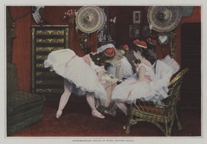 Mademoiselle Viollat ​​és Mademoiselle Blanc, második alany (színes fotó) alkotó: French Photographer