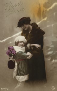 Újévi kártya anya és lánya alkotó: French Photographer