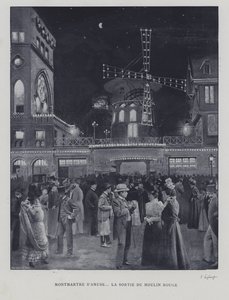 A Moulin Rouge-on kívül, Montmartre, Párizs (f/w fotó) alkotó: French Photographer