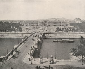 Párizs: Kilátás a Place de la Concorde-ra északra nézve (f/w fotó) alkotó: French Photographer