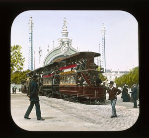 Párizsi kiállítás: főbejárati kapu, 1900 (lámpás csúszda) alkotó: French Photographer