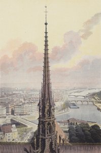 Párizs, Notre-Dame nyila, kilátás a déli toronyból alkotó: French Photographer