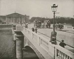 Párizs: Pont de la Concorde és a Képviselőház (f/w fotó) alkotó: French Photographer
