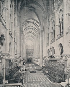 Párizs: A Notre Dame-székesegyház belseje (f/w fotó) alkotó: French Photographer