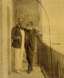 Paul Deroulede (1846-1914) és Jean Sully Mounet Mouney-Sully-ban (Mounet Sully) (1841-1916) San Sebastianban alkotó: French Photographer