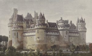 Pierrefonds, Chateau (a kilátás a Villers-Cotterets útról) alkotó: French Photographer