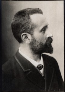 Alphonse Bertillon (1853-1914) francia rendőrtiszt és biometrikus kutató portréja. alkotó: French Photographer