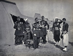 Büntetés, a francia hadsereg katonái az 1854-es krími hadjárat során. Fényképészet, 19. század vége. alkotó: French Photographer