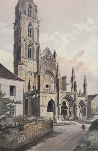 Saint-Pere-sous-Vezelay, templom, ÉNy-i homlokzat (restaurálás előtt) alkotó: French Photographer