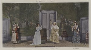 Jelenet a Le Malade Imaginaire című produkcióból, Moliere (színes fotó) alkotó: French Photographer