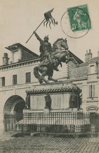 Hódító Vilmos szobra, Falaise, Normandia. 1913-ban feladott képeslap. alkotó: French Photographer
