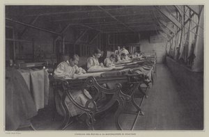 Diákműhely a Beauvais Tapestry Manufacture-ban, Franciaország (f/w fotó) alkotó: French Photographer