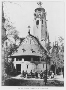 A finn pavilon a Rue des Nations-en az Exposition Universelle 1900-ban, Párizs alkotó: French Photographer
