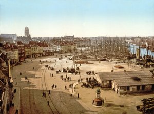 Dunkerque-i kikötő látképe, 1890-1900 alkotó: French Photographer