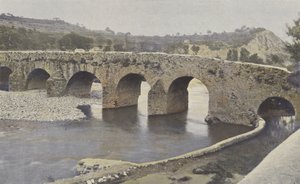 Viviers, román stílusú híd, az Escoutay-n, Upstream kilátás alkotó: French Photographer