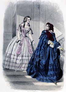 2 divatos nő – a „” Journal des Demoiselles”-ben, 1852. alkotó: French School