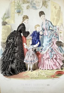 2 nő és 2 gyerek: Divat - az "" Illustrated Fashion Album""-ban" alkotó: French School