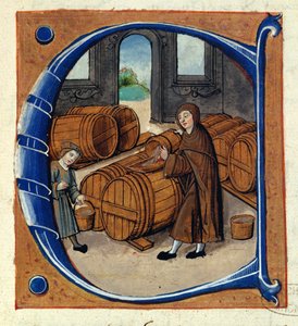 AE II/1667 Bortermelés a középkorban, a „Redevancier de Saint-Germain-des-Pres”-ből, 1530 körül (vellum) (211985 részlet) alkotó: French School