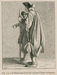 Egy vak ember a Quinze-Vingts Kórházból alkotó: French School