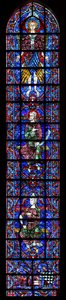 Egy Cheruhim. Jeremiás, Daniel adományozza a szűcsöket (w104) alkotó: French School