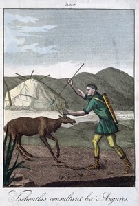Egy csukcsi sámán az Orákulumban tanácskozik, 1811 alkotó: French School