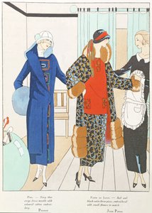 Néhány csinos újdonság az Art-Gout-Beaute-tól, Premet és Jean Patou jelmezei, 1923 október (litográfia) alkotó: French School