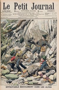 Egy szörnyű sziklaomlás Tirolban, illusztráció a „Le Petit Journal”-ból, 1906. augusztus 5.