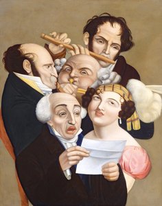 Egy zenei csoport, 1830 körül alkotó: French School