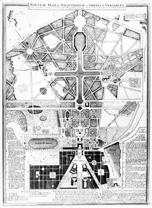 A Versailles-i város, kastély és kertek új terve, 1714 alkotó: French School