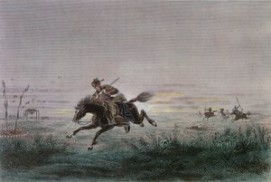Az American Pony Express egyik postásán amerikai őslakosok támadtak