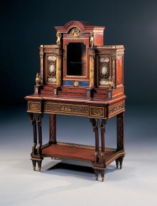 Bureau de dame, Maison Millet, 1880 körül (ormolu és féldrágakövek dióra és mahagónira erősítve) (362850) alkotó: French School