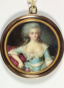 Egy hölgy, akit Madame Elisabeth de France-nak hívnak (zománc) alkotó: French School