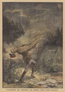 Egy embert ölt meg villám sárkányrepülés közben (színes litó) alkotó: French School
